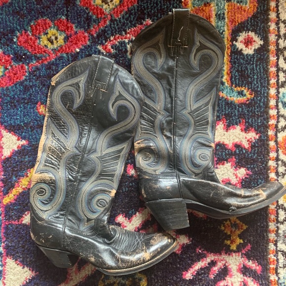 Vintage Midcalf Cowboy Boots - Picture 1 of 3